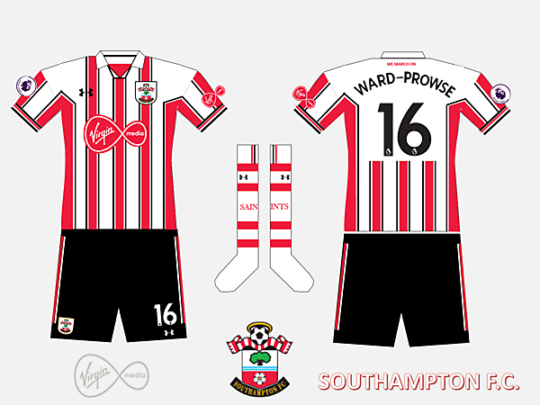 Southampton FC Home Kit 2019/2020 Retro V.2
