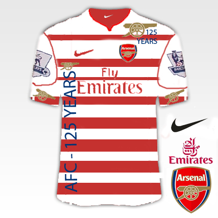 Arsenal 2010/11 Fictional 125th aniversary design
