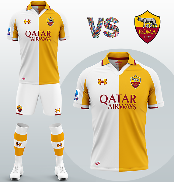 AS Roma Away kit with Under Armour (Concept 2020/21)