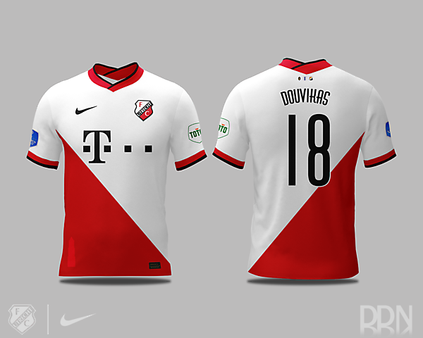 FC Utrecht Nike 2022 Home Kit (Black logo)