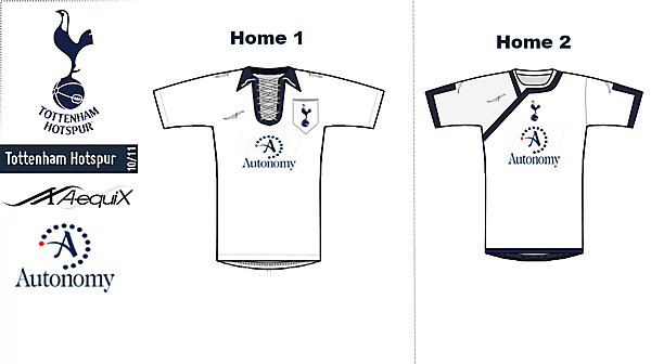 Tottenham Hotspurs 2011/12 Aequix Home Kits