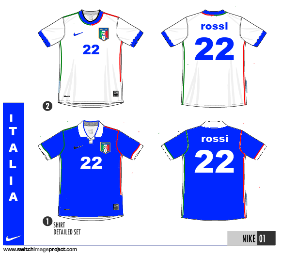 Italy Home & Away Shirt by Nike...