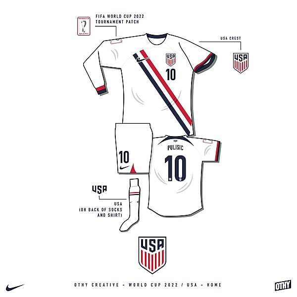 USA - World Cup 22 - Home kit