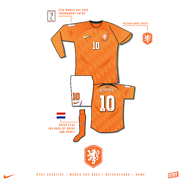 Netherlands - World Cup 22 - Home kit