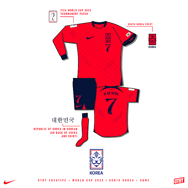 South Korea - World Cup 22 - Home kit
