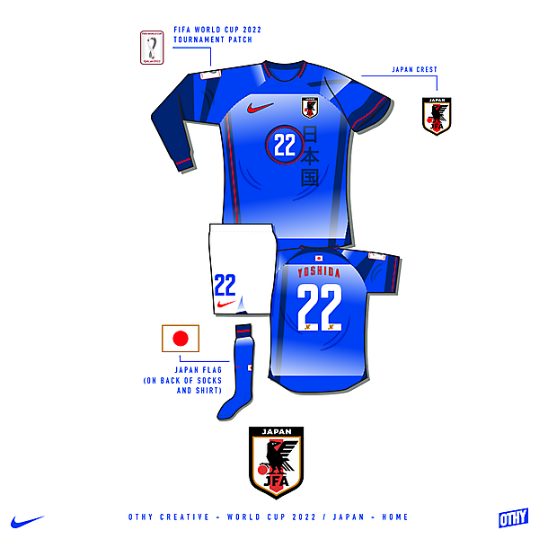Japan - World Cup 22 - Home kit