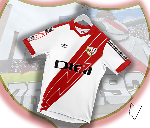 Rayo Vallecano 23/24 Home Concept Shirt