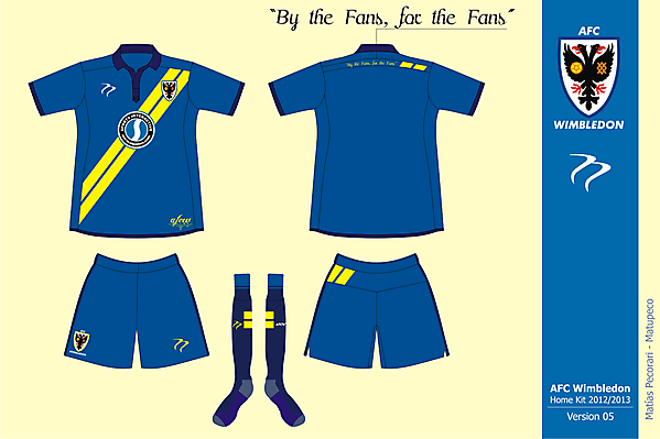 AFC Wimbledon Home kit version 1