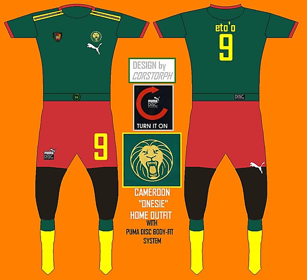 Cameroon Puma Disc Onesie Kit