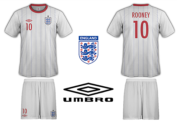 England Umbro Home Kit