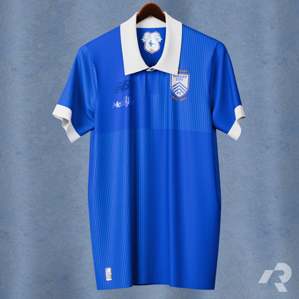 raffe wins kit of the week kotw 370 cardiff city fc football club 125th anniversary birthday shirt 1