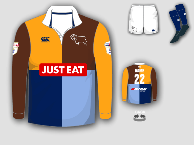 Derby County concept kit based on original 1880's design, made using Canterbury kit designer