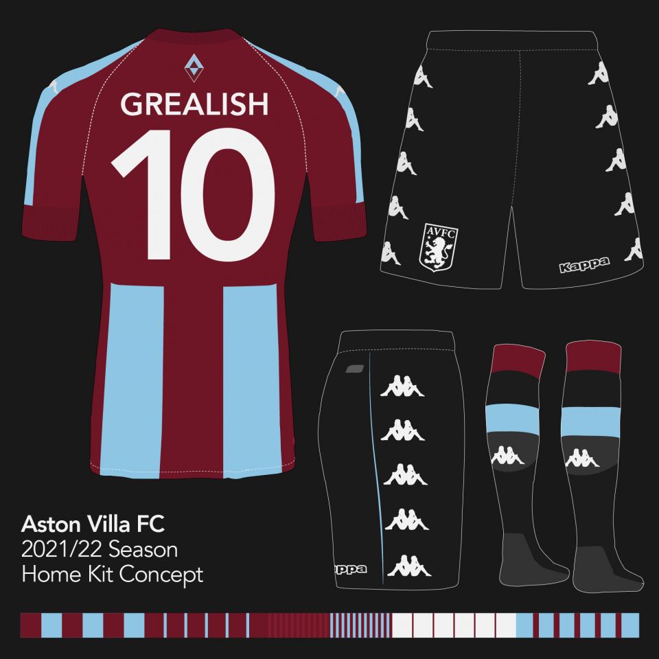 Aston Villa 2021/22 Home Concept - back
