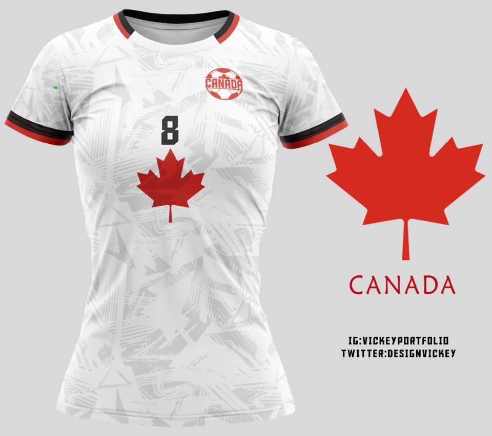 Canada women's national team concept kit design Coming soon by legend kits